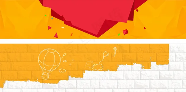 扁平化线条黄色系背景