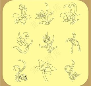 线描花纹图片