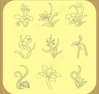 线描花纹图片