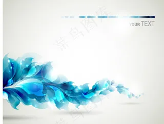 幻彩植物花纹背景矢量素材