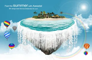 夏日创意海报设计PSD素材