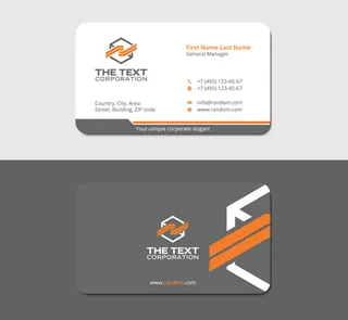 圆角样式企业名片