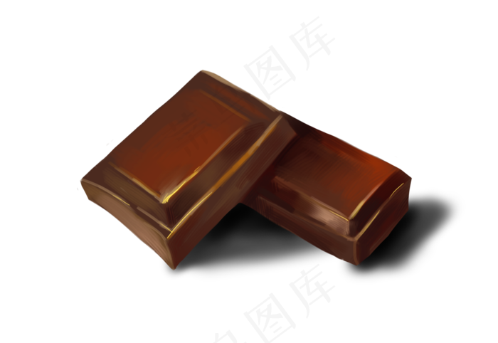 手绘巧克力块插画手绘巧克力块插画