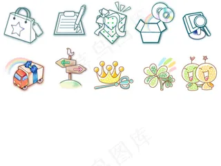 手提包写字板光碟搜索汽车指向牌等图...