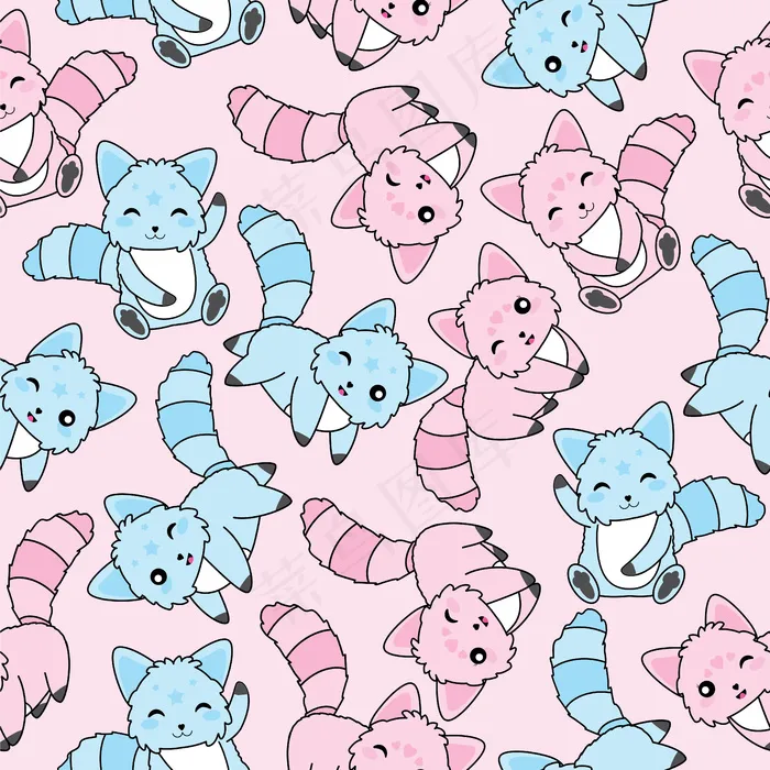 可爱卡通矢量猫