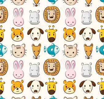 卡通背景 动物背景图片