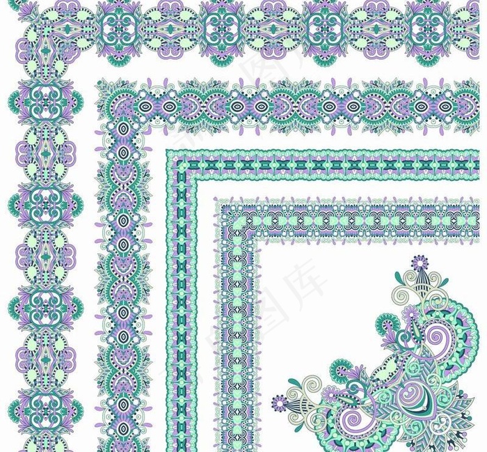 欧式花纹角花图片