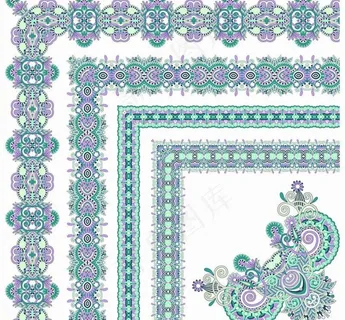 欧式花纹角花图片