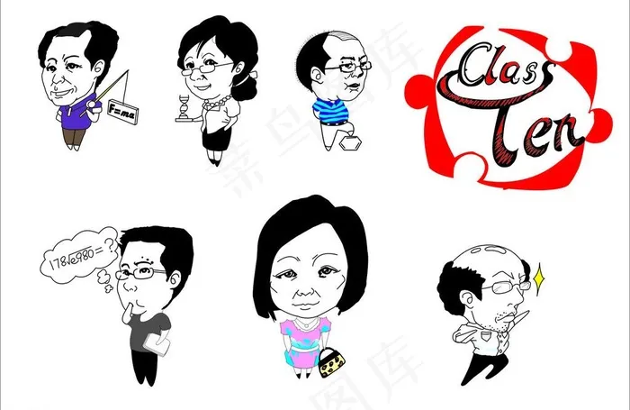 班服常用图案图片cdr矢量模版下载