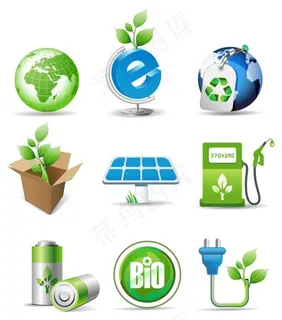 绿色环保矢量图
