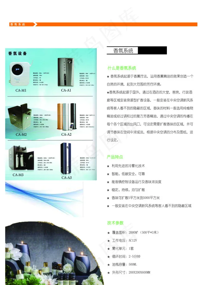 香氛系统 环保 空气净化psd模版下载