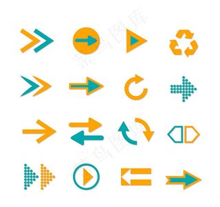 双色箭头图标