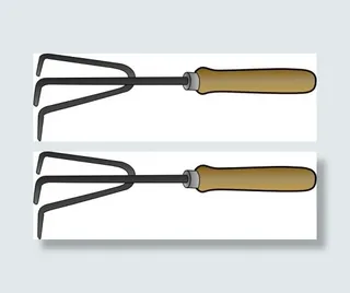 园艺叉子的剪辑艺术