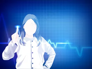 健康和医学背景的博士（女）