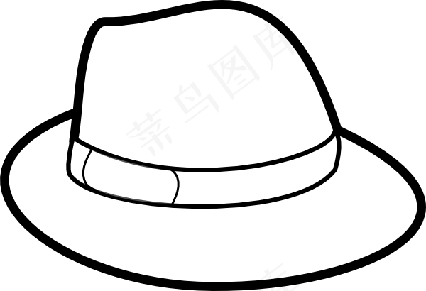 帽子轮廓剪贴画