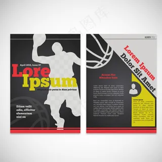 篮球杂志模板图片