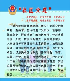 社区*六进展板