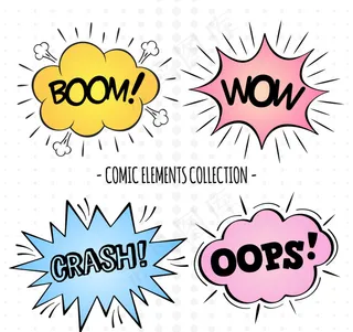 漫画特效对话框素材