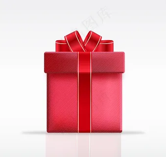 红色丝带礼盒设计矢量素材