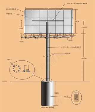 户外广告牌图纸图片