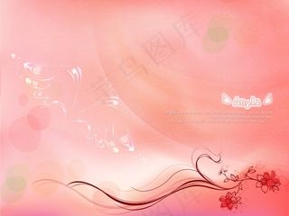 粉色花纹背景源文件素材