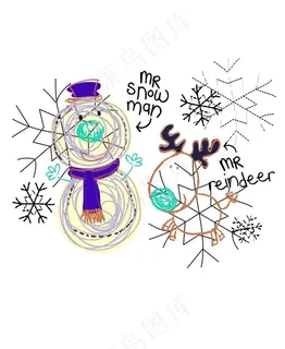 圣诞雪人图片