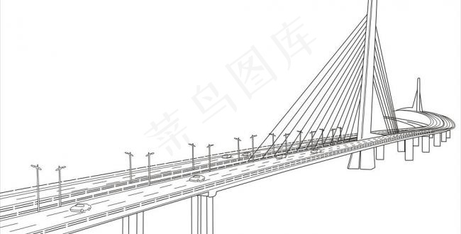 深圳湾口岸大桥图片cdr矢量模版下载