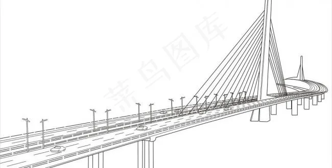 深圳湾口岸大桥图片cdr矢量模版下载