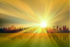 日出日落夕阳场景