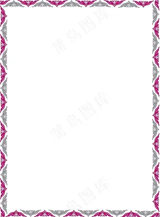 三角花边素材边框