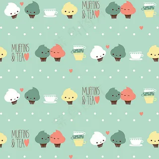 蓝色可爱冰淇淋壁纸