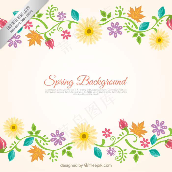 花的春天的背景