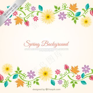 花的春天的背景