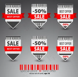 创意吊旗设计矢量素材-2