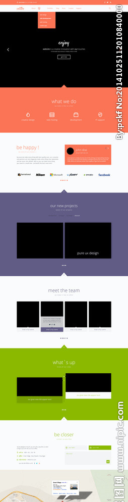 扁平化网页模板图片