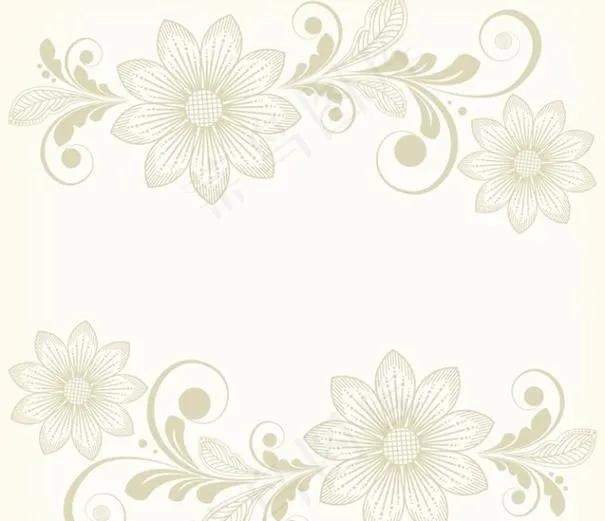 矢量欧式植物纹样素材eps,ai矢量模版下载