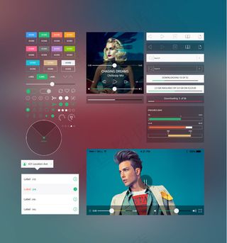 半透明手机应用UI界面