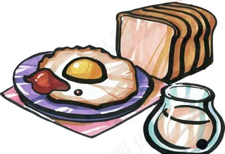 手绘早餐