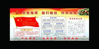 武装部展板图片