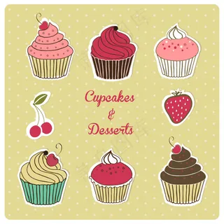 松饼矢量卡通素材