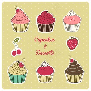 松饼矢量卡通素材