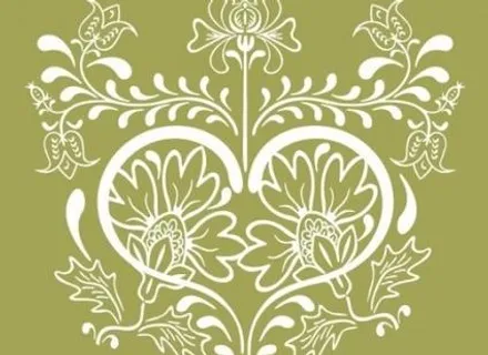 老式的花艺设计矢量图