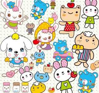 卡通可爱小动物图片