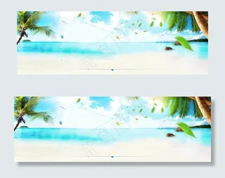 夏日旅游海滩素材