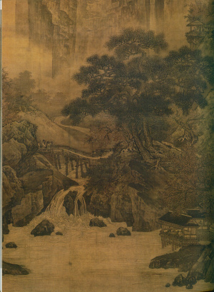 南 宋 秋山红树图轴2