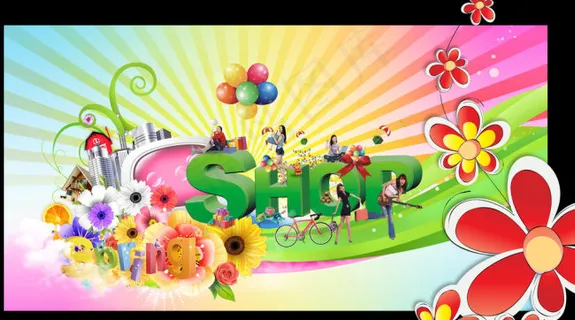 春天购物海报图片