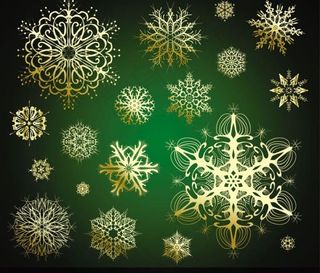 精美雪花花纹矢量素材二