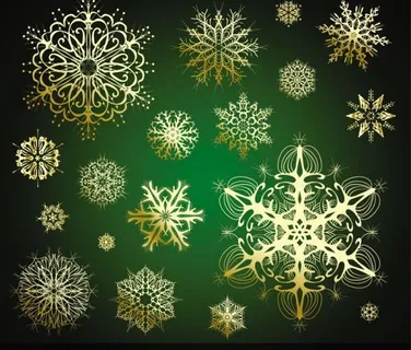 精美雪花花纹矢量素材二 精美雪花花纹矢量素材二