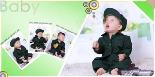 儿童红军宝宝相册模板