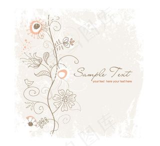 清新插画背景01-矢量素材